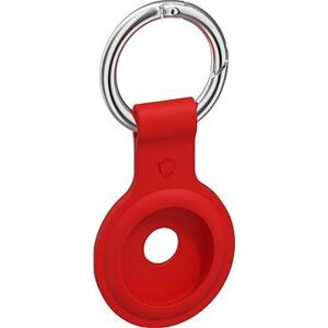 AlzaGuard Silicone Keychain na Airtag červená