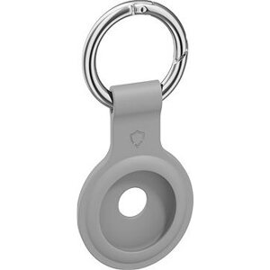 AlzaGuard Silicone Keychain na Airtag sivá