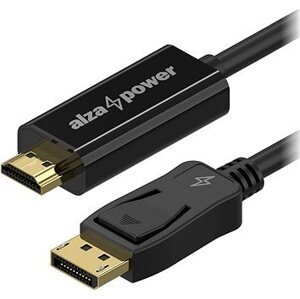 AlzaPower Core DisplayPort (M) na HDMI 4K (M) 2 m čierny