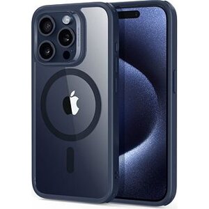 ESR Classic Hybrid Case (HaloLock), Compatible with iPhone 15 Pro Max, Clear Dark Blue