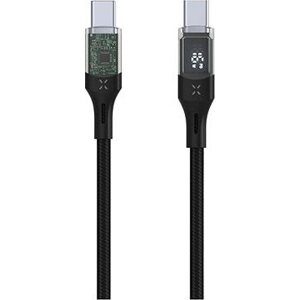 FIXED Cable USB-C/USB-C s displejom a podporou PD 2 m USB 2.0 100 W čierny