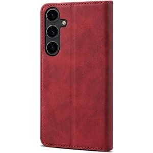 Lenuo Leather flipové puzdro na Samsung Galaxy S24+ červená