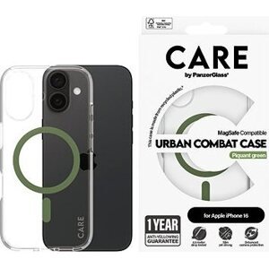 PanzerGlass CARE kryt Apple iPhone 16 MagSafe Urban Combat číry/zelený