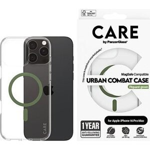 PanzerGlass CARE kryt Apple iPhone 16 Pro Max MagSafe Urban Combat číry/zelený