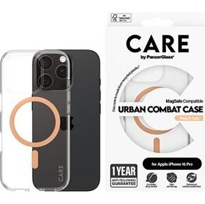 PanzerGlass CARE kryt Apple iPhone 16 Pro MagSafe Urban Combat číry/broskyňový