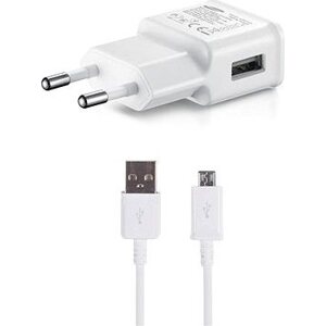 Samsung cestovná nabíjačka 15 W + microUSB dátový kábel White (Bulk)