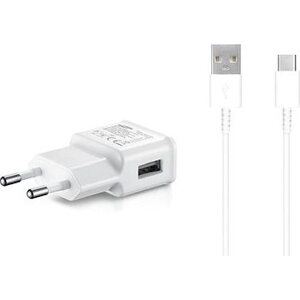 Samsung cestovná nabíjačka 15W + USB-C dátový kábel White (Bulk)