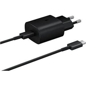 Samsung cestovná nabíjačka 25 W + USB-C/USB-C dátový kábel Black (Bulk)