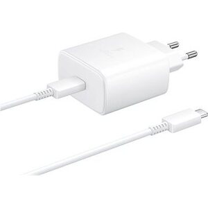 Samsung cestovná nabíjačka 45 W + USB-C/USB-C dátový kábel White (Bulk)