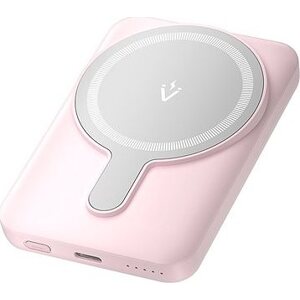 Vention 5 000 mAh Magnetic Wireless Power Bank 20 W Pink Light Indicator Display Type