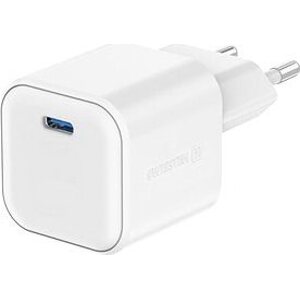 Swissten sieťový adaptér GaN 1× USB-C 35 W Power Delivery biely